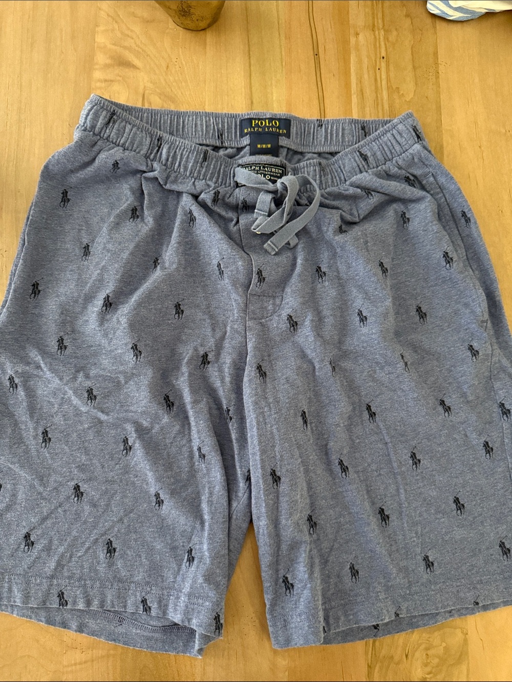 Polo by Ralph Lauren Heather Blue Allover Pony Knit Shorts